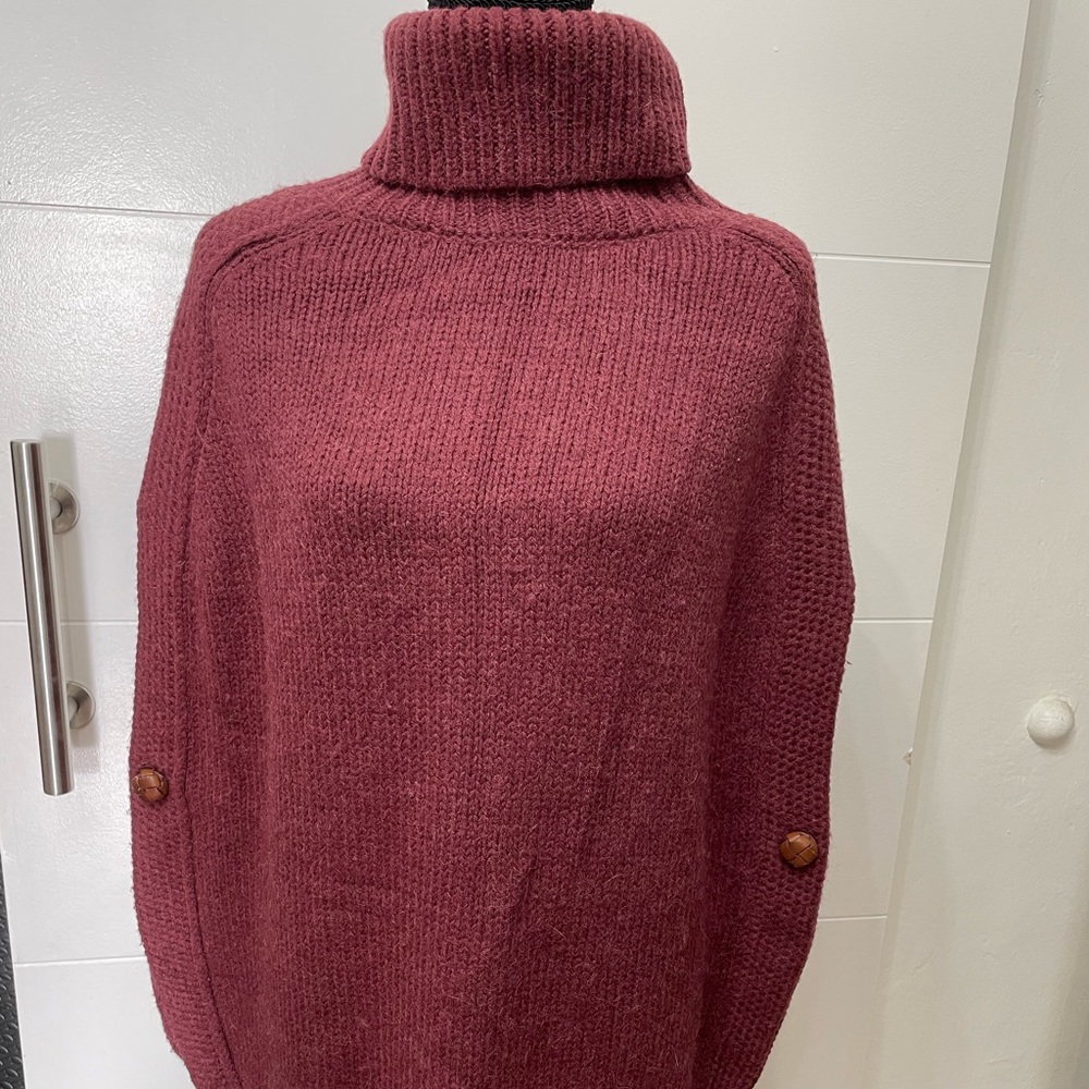 PAUL & JOE Sister  wool Turtleneck poncho Sweater  S